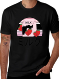 Strawberry Milk Aesthetic Graphic Tee - Kawaii Style