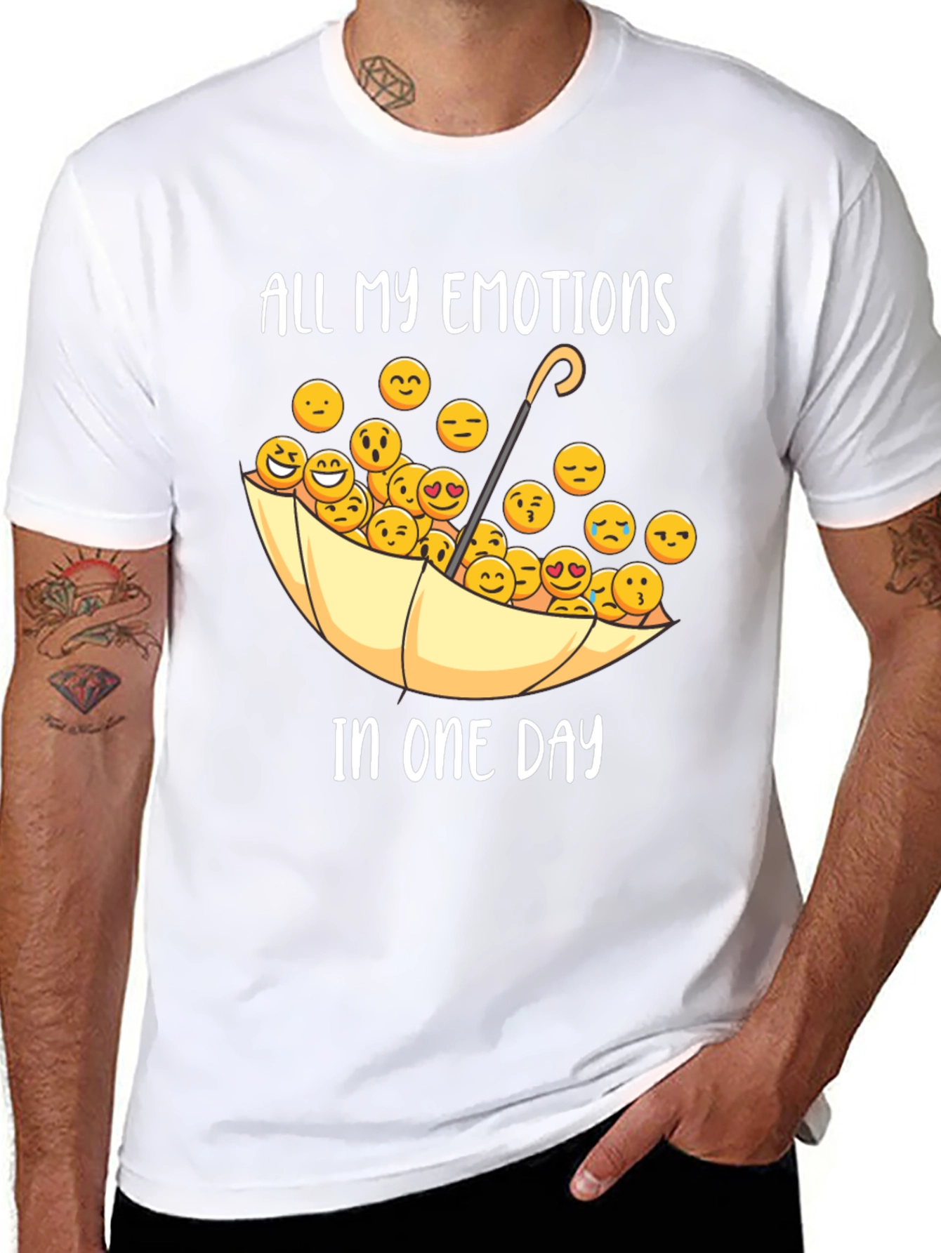 Emotional Day T-Shirt - Umbrella Emoji Tee
