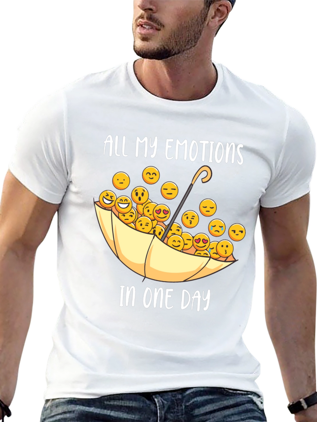 Emotional Day T-Shirt - Umbrella Emoji Tee