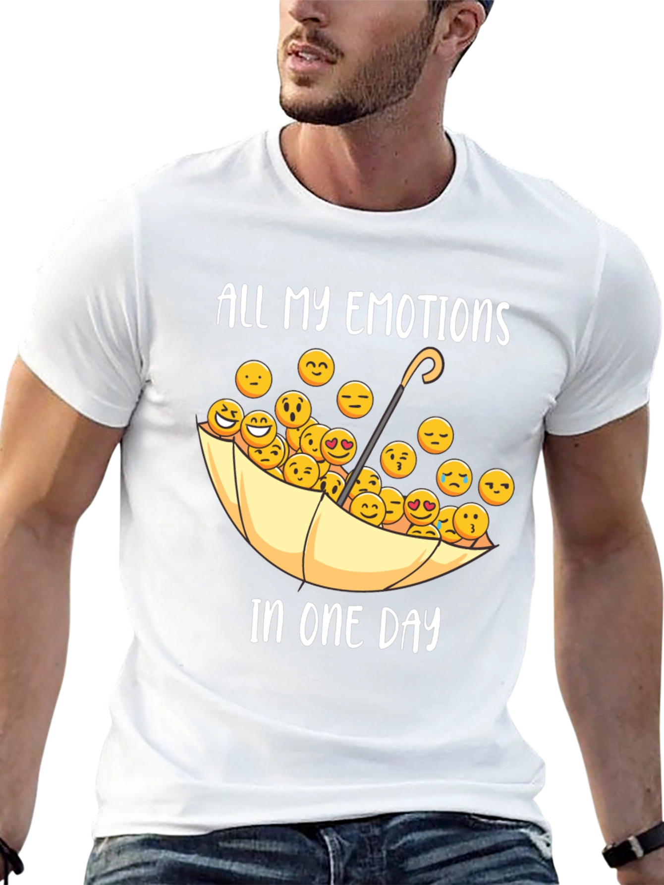 Emotional Day T-Shirt - Umbrella Emoji Tee