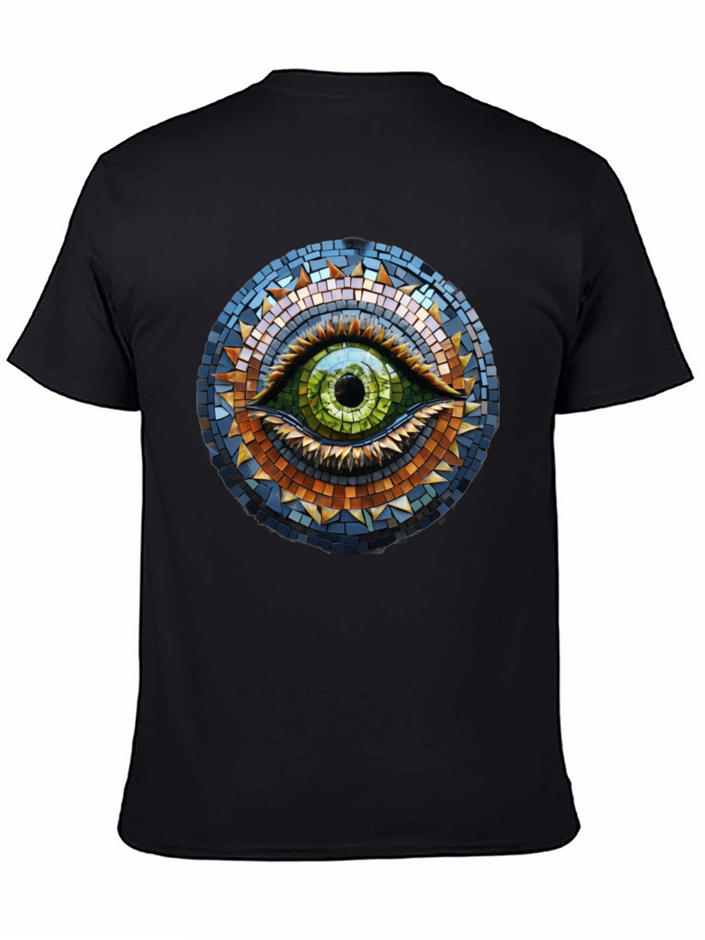 Eye Mosaic Graphic Tee - Stylish Cotton T-Shirt