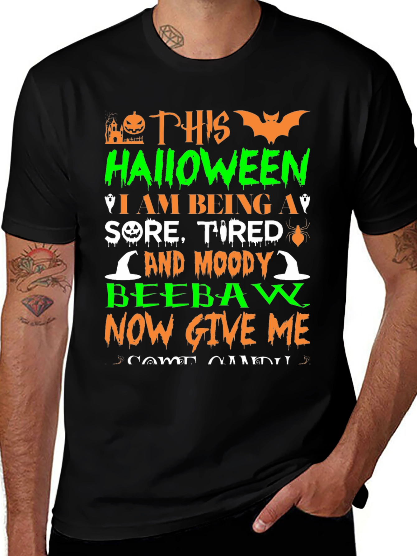 Halloween Sore Tired Moody T-Shirt