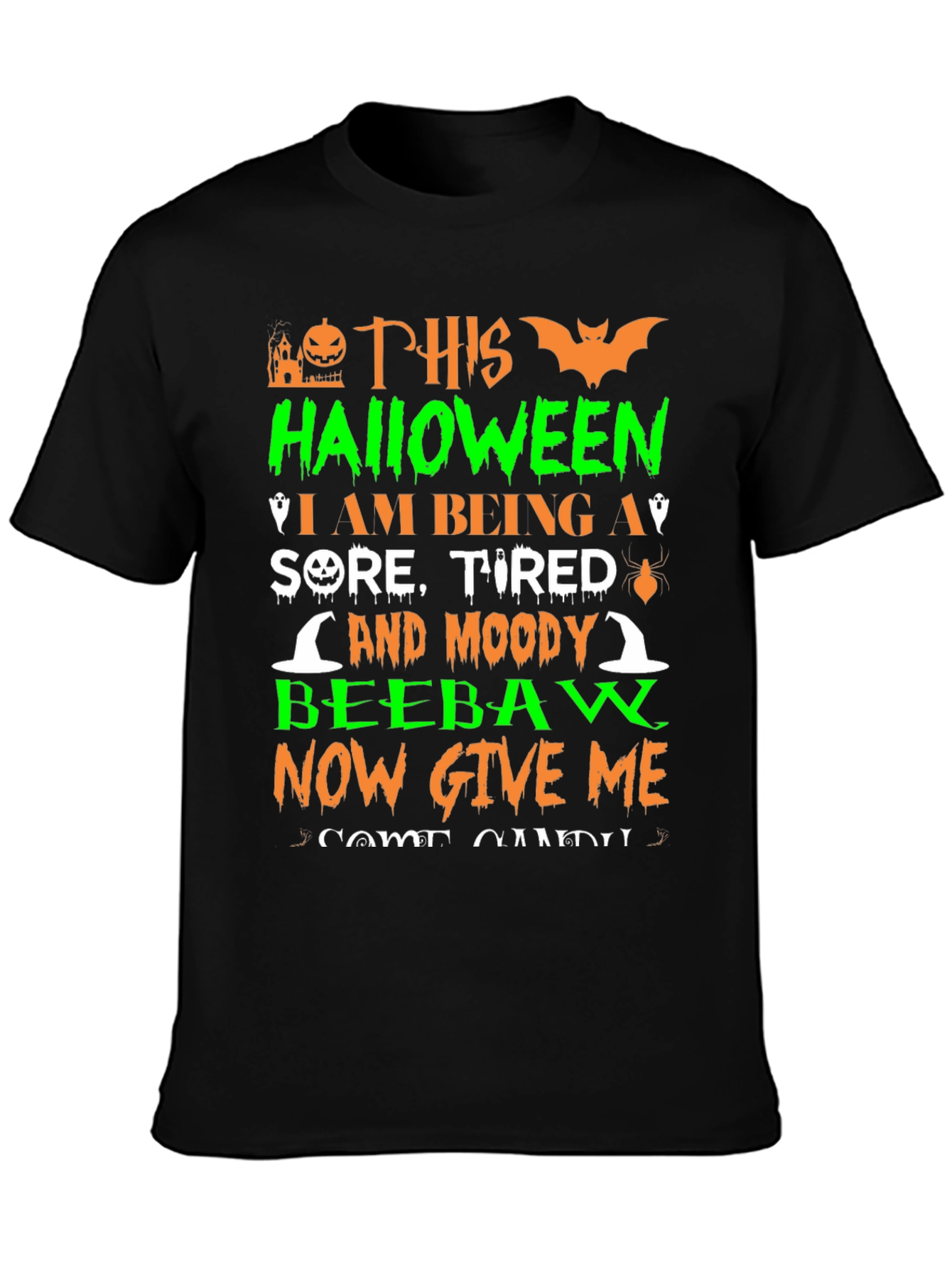 Halloween Sore Tired Moody T-Shirt