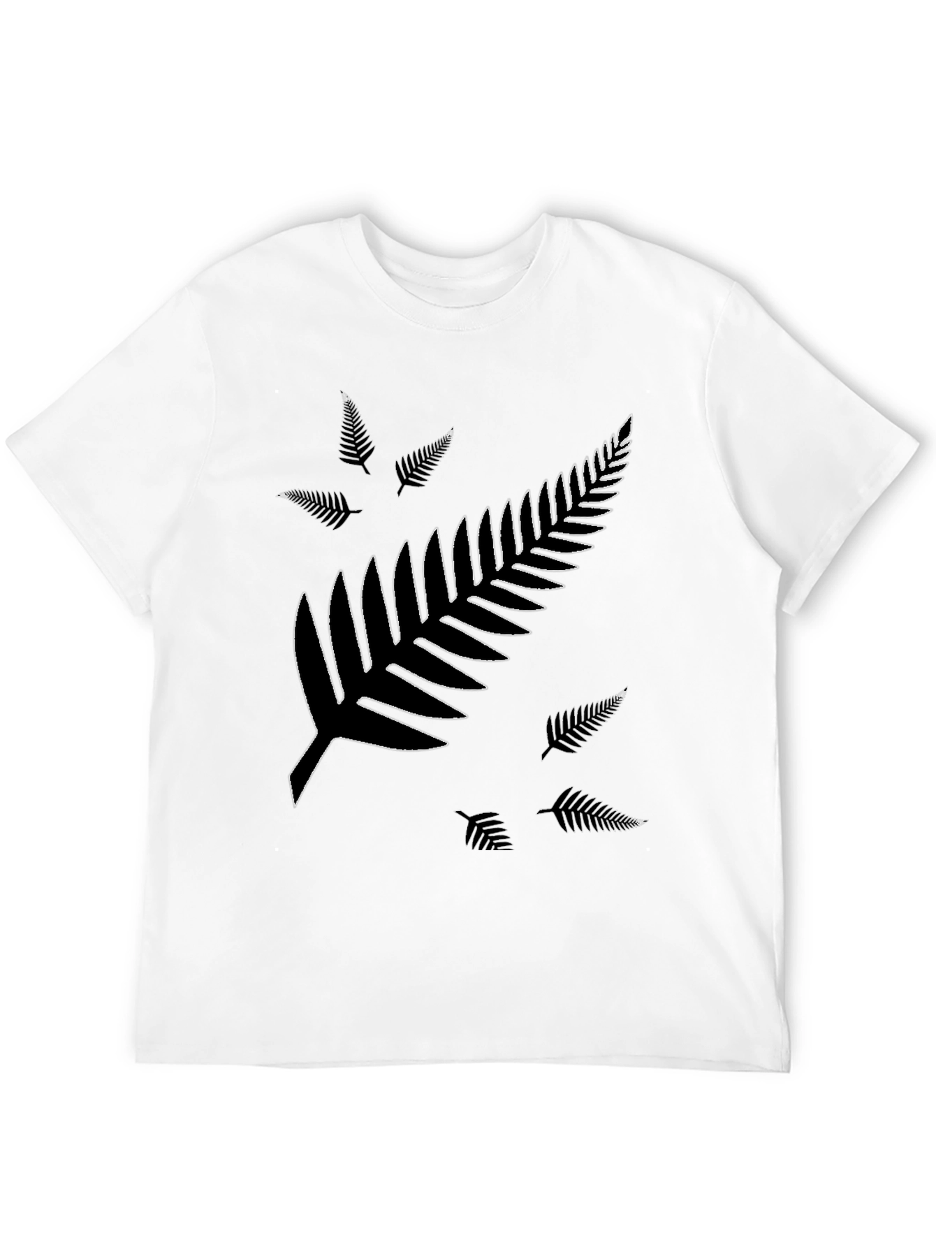 Fern Print Black T-Shirt