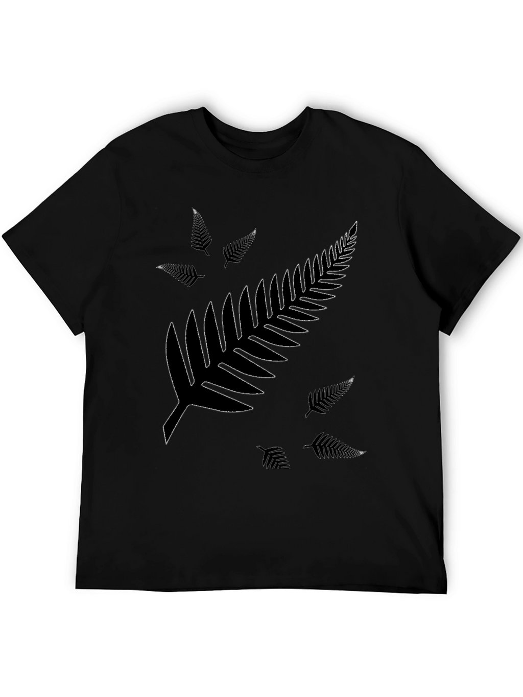 Fern Print Black T-Shirt
