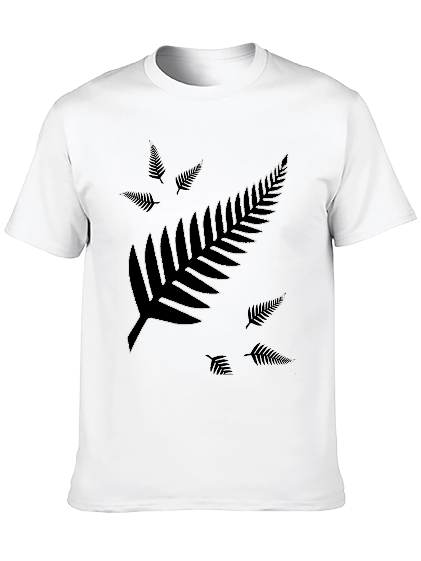 Fern Print Black T-Shirt