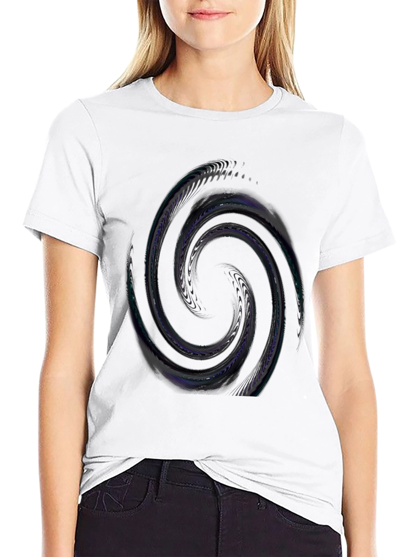 Abstract Swirl Graphic Tee - Modern Comfort