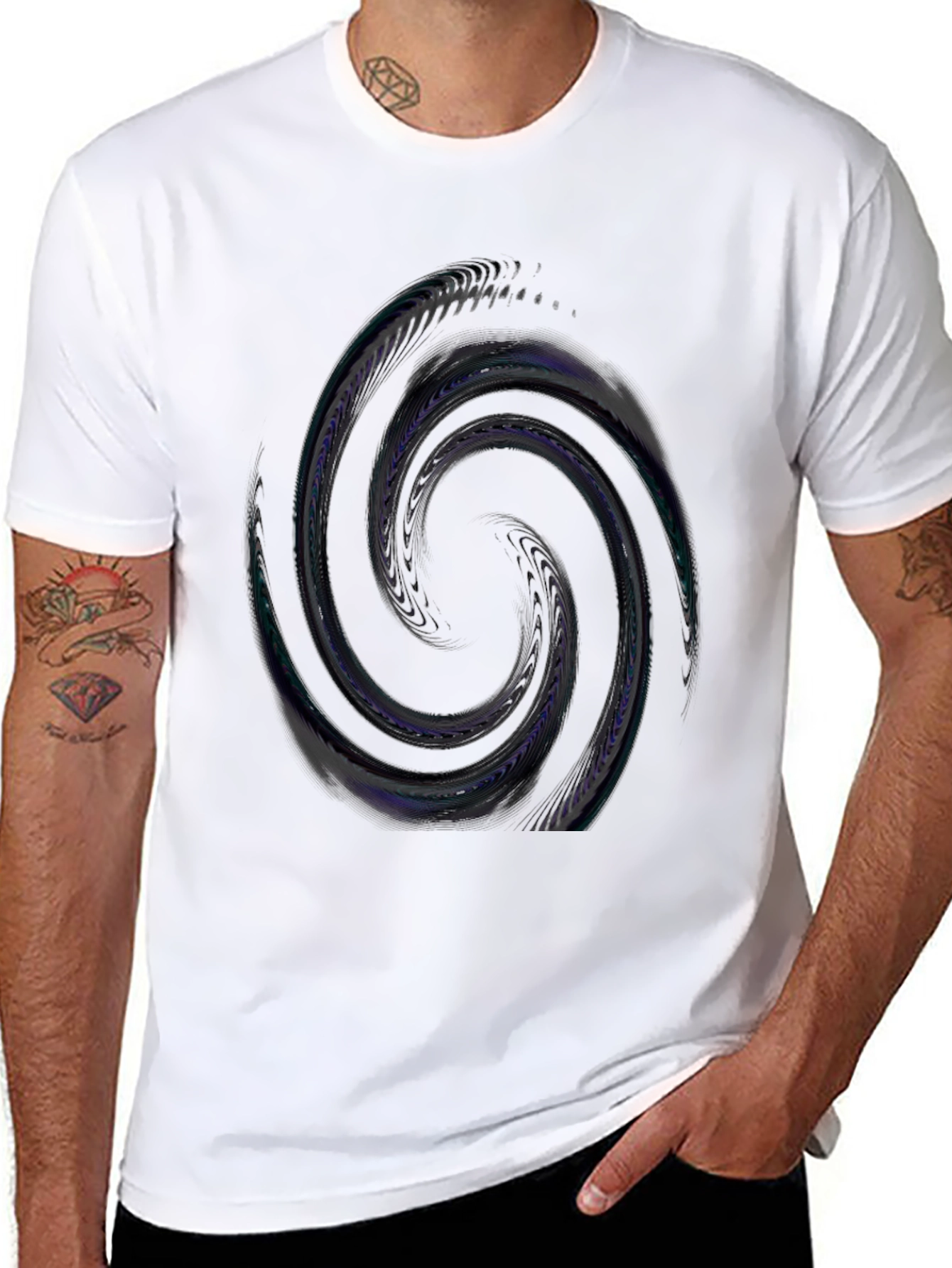 Abstract Swirl Graphic Tee - Modern Comfort