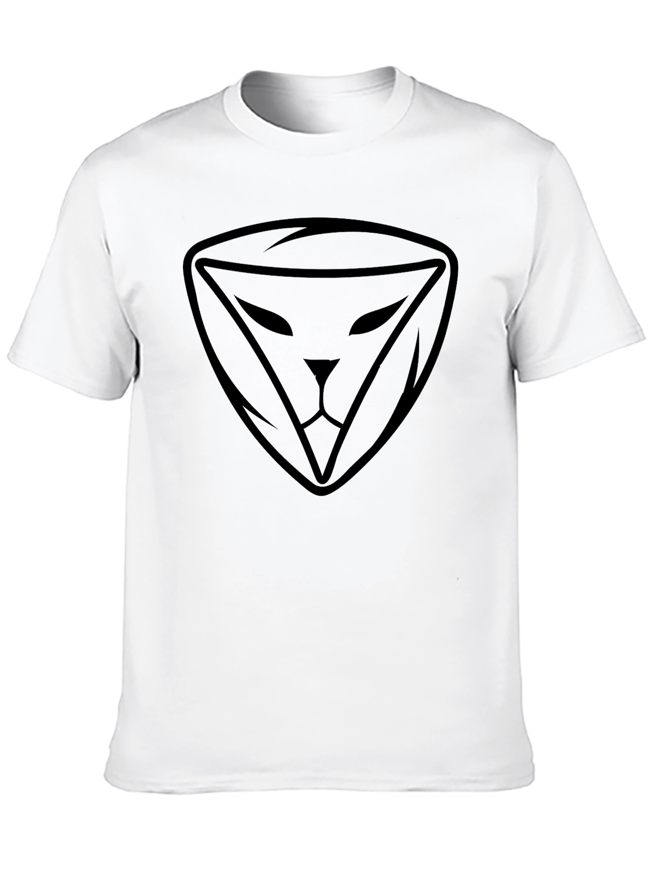 Black Lion Shield Graphic Tee - Modern Style