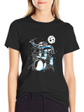 Astronaut Drummer Graphic T-Shirt - Black