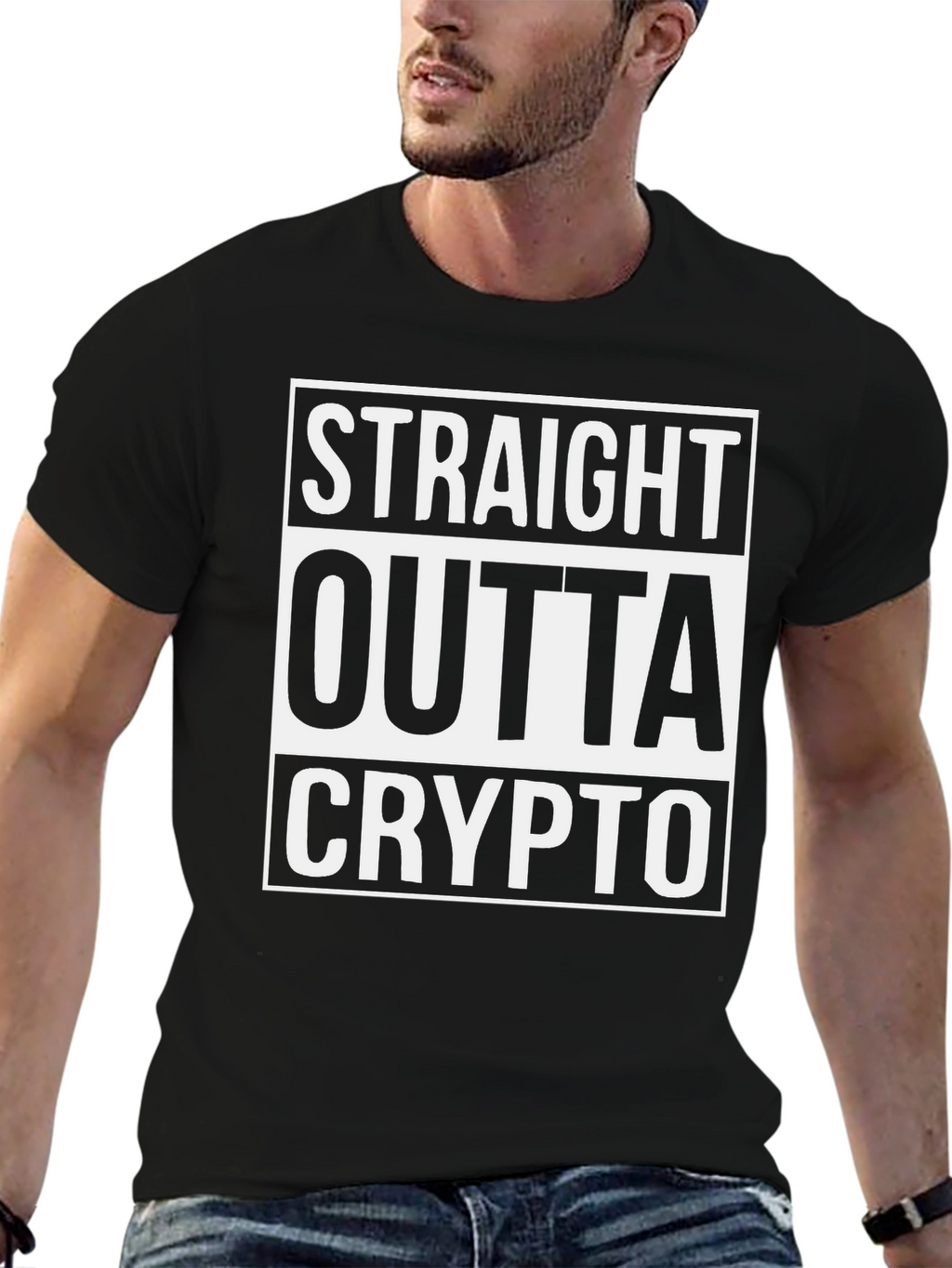 Straight Outta Crypto T-Shirt - Bold Graphic Tee