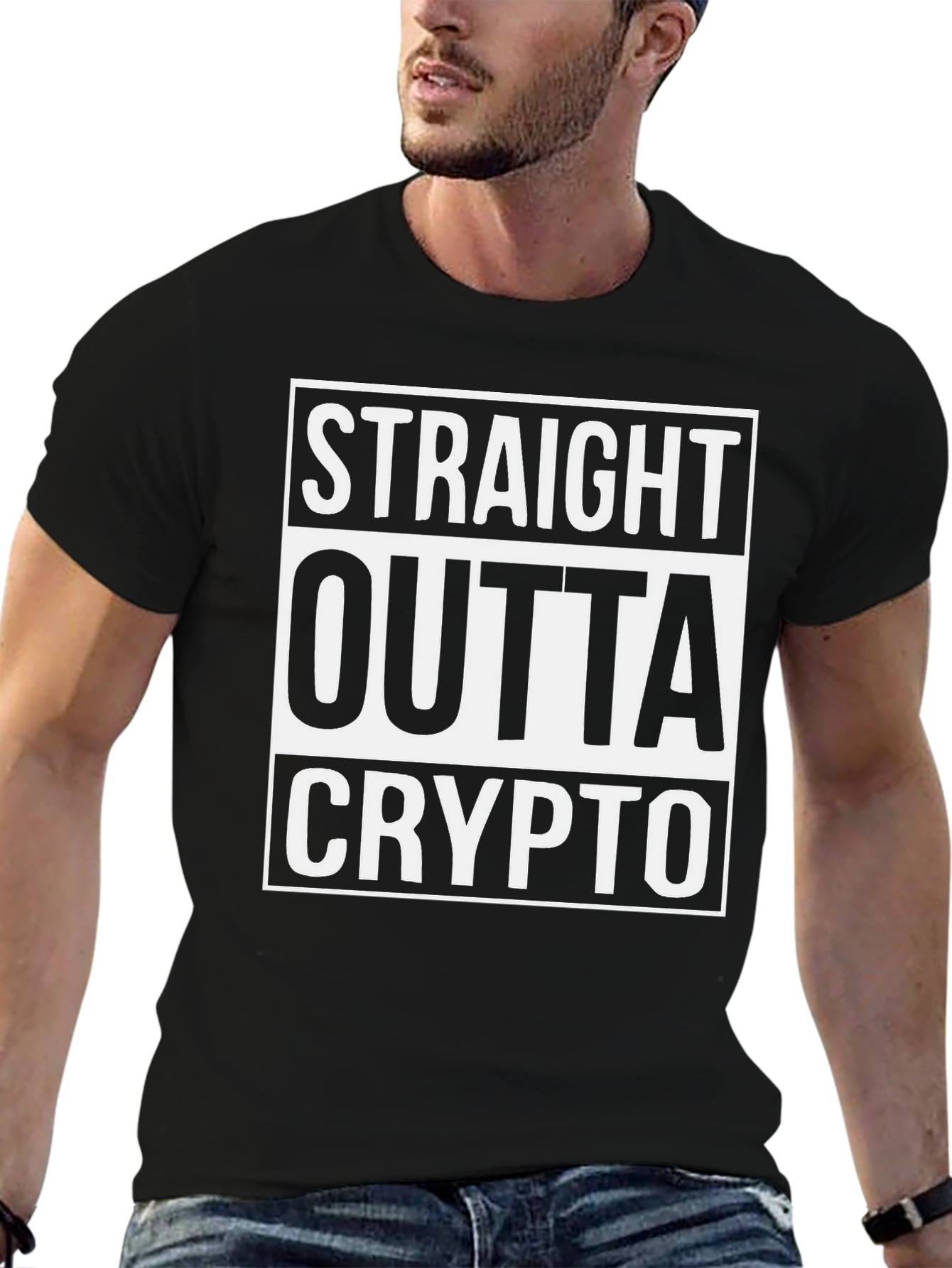 Straight Outta Crypto T-Shirt - Bold Graphic Tee