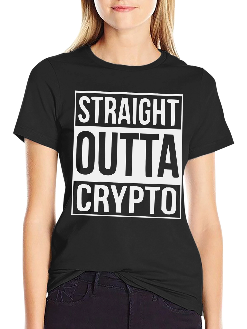 Straight Outta Crypto T-Shirt - Bold Graphic Tee
