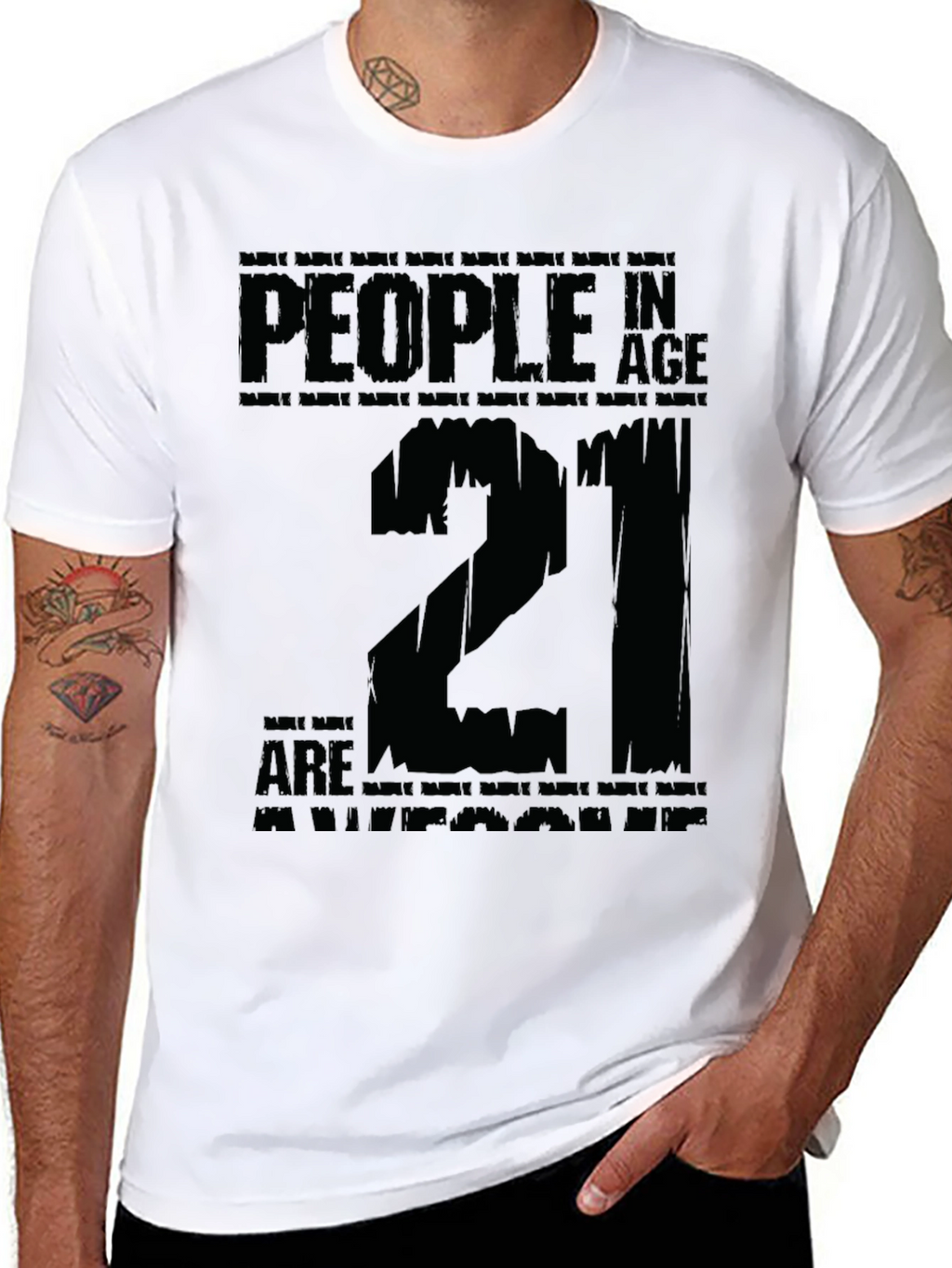 21st Birthday T-Shirt - People in Age Twenty One