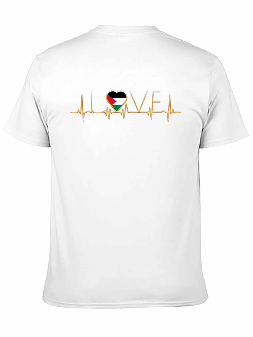 I Love Palestine T-Shirt: Heartbeat Design