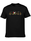 I Love Palestine T-Shirt: Heartbeat Design