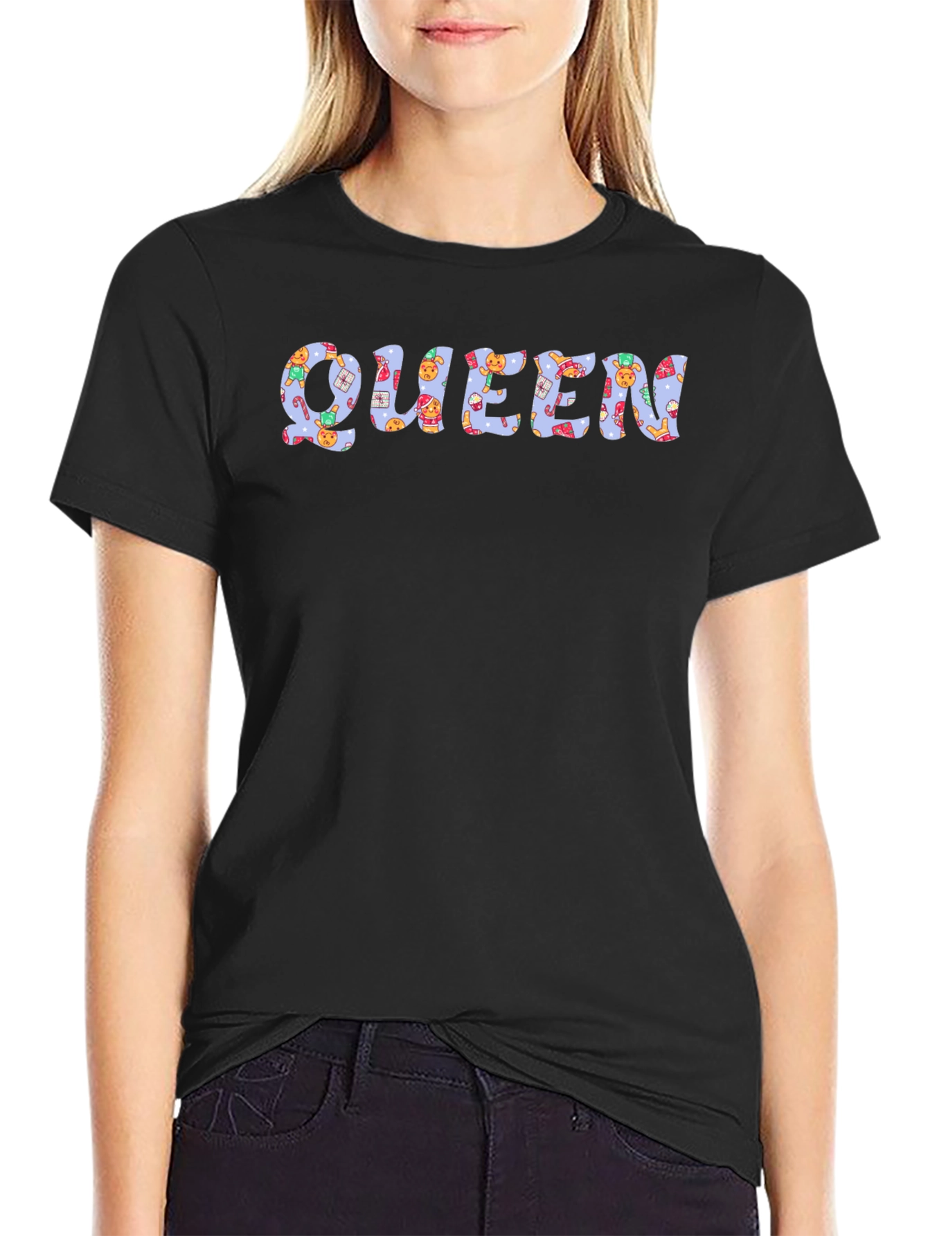 Holiday Queen Graphic Tee - Festive Celebration Shirt