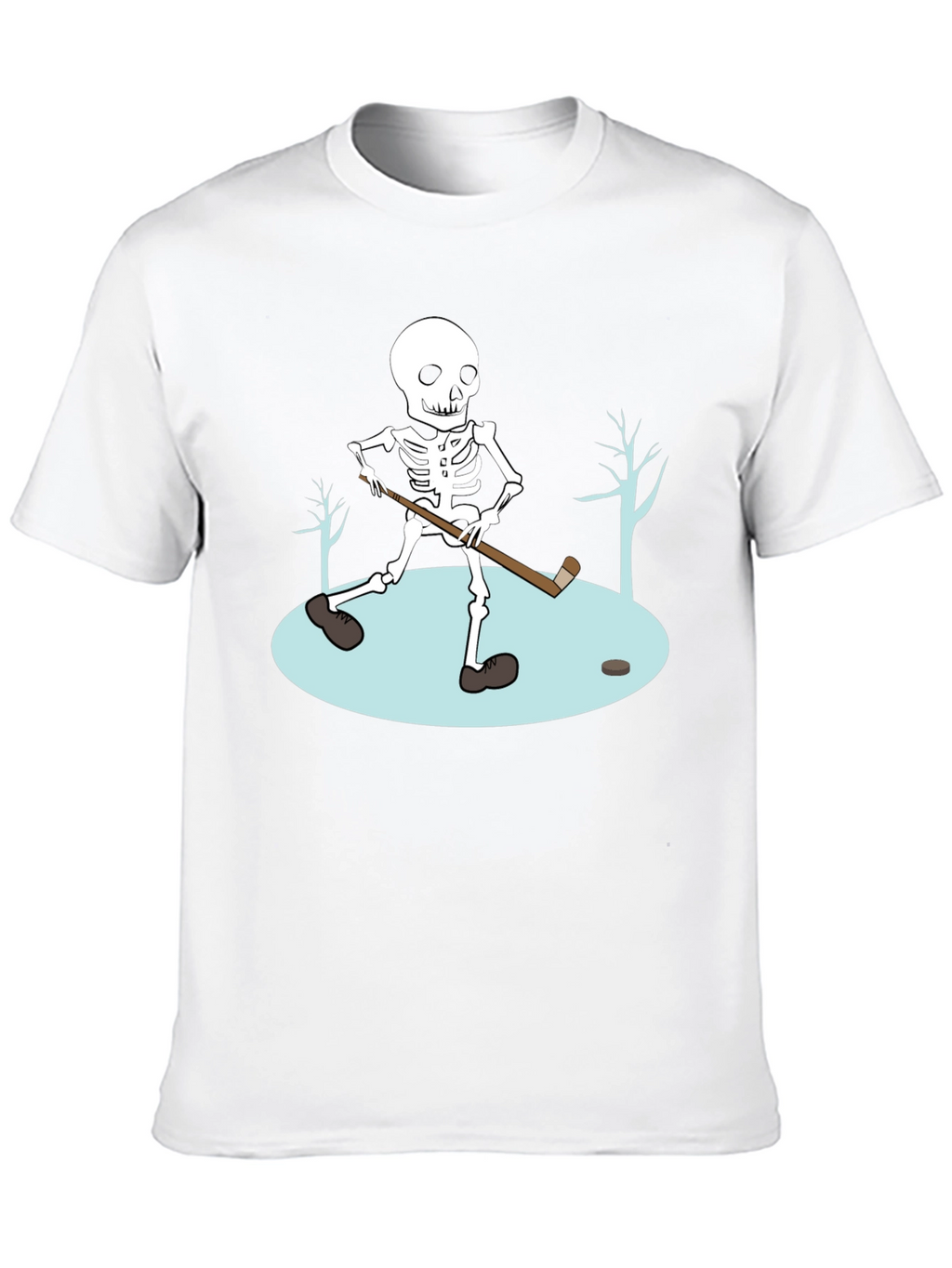 Skeleton Hockey T-Shirt - Black