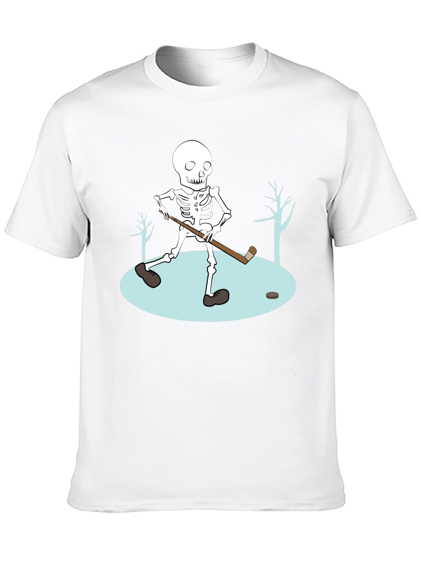 Skeleton Hockey T-Shirt - Black