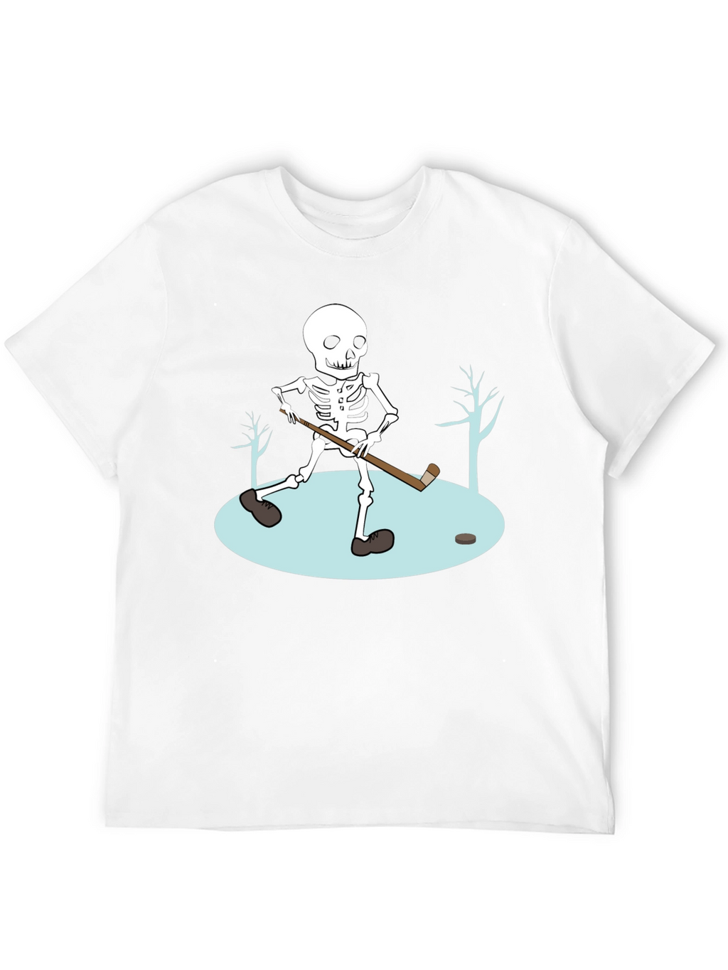 Skeleton Hockey T-Shirt - Black