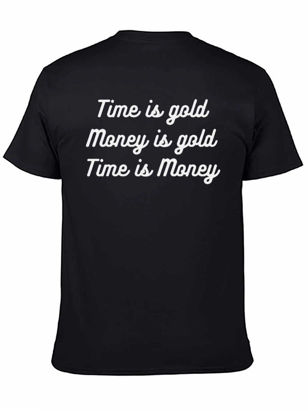Time is Money Graphic Tee - Black Cotton T-Shirt