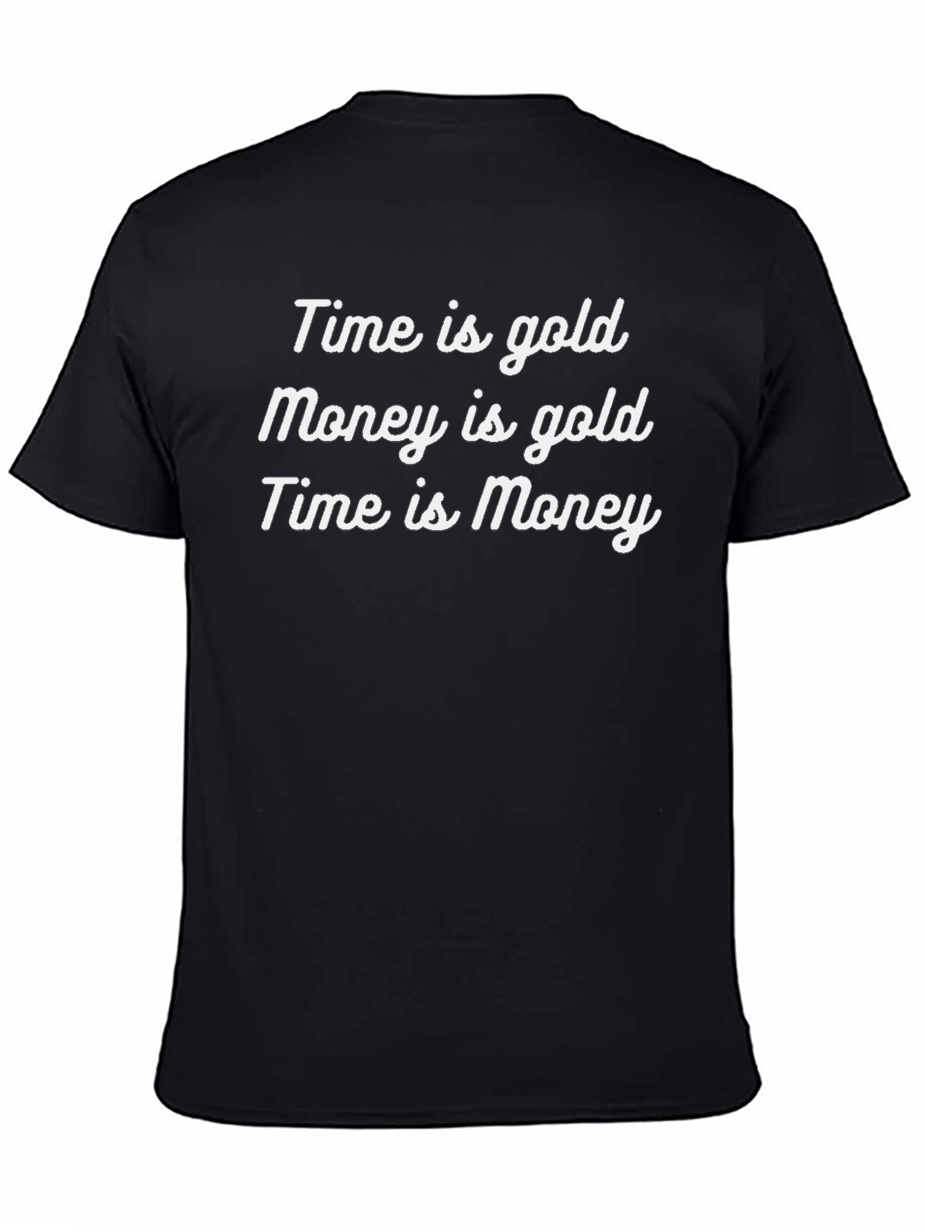 Time is Money Graphic Tee - Black Cotton T-Shirt