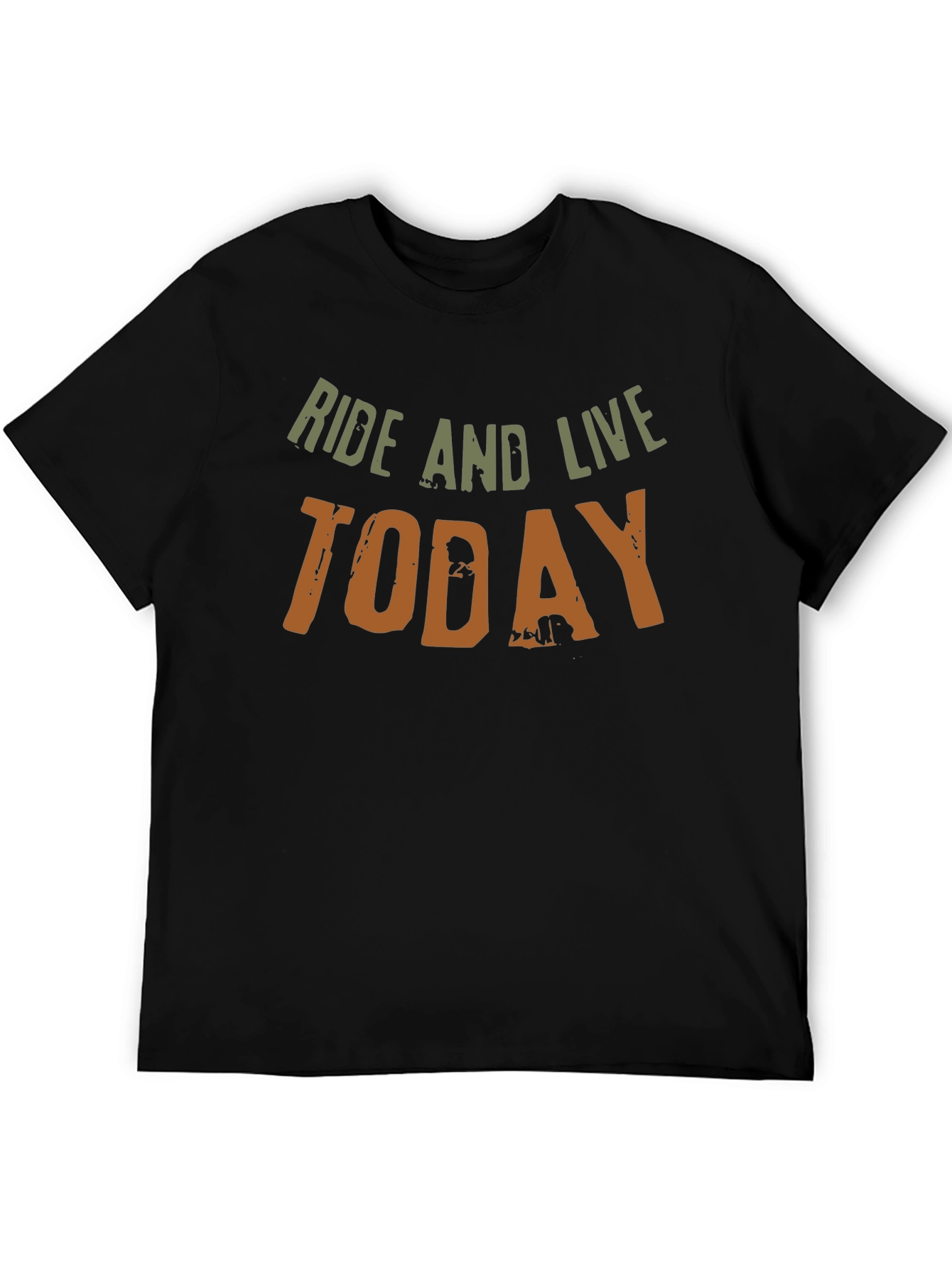Ride and Live Today Mens Black T-Shirt