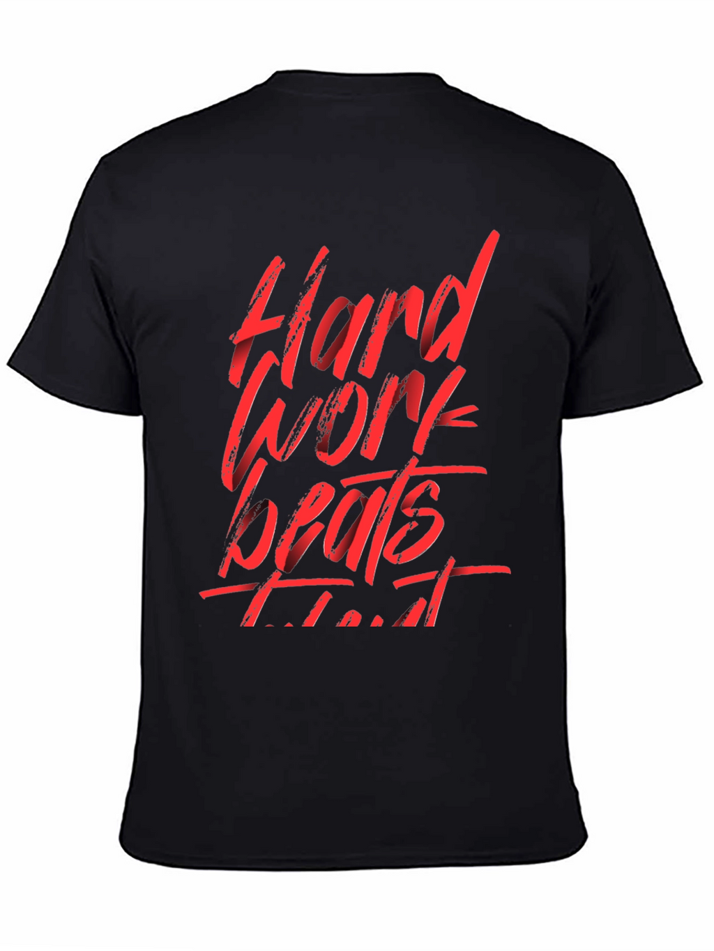 Hard Work Beats Talent Black Graphic Tee