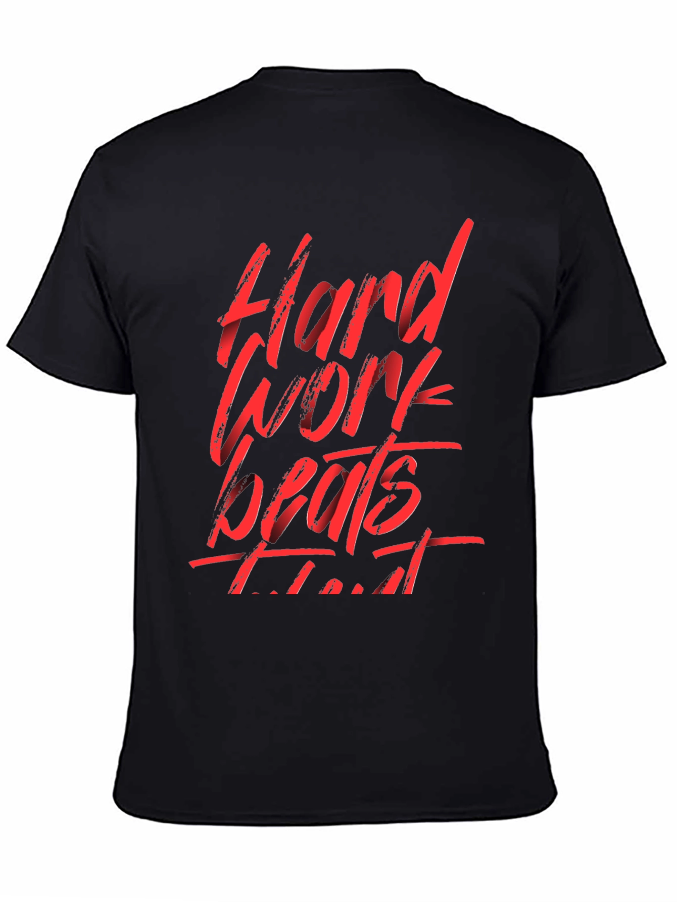 Hard Work Beats Talent Black Graphic Tee