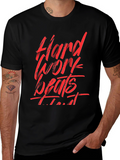 Hard Work Beats Talent Black Graphic Tee