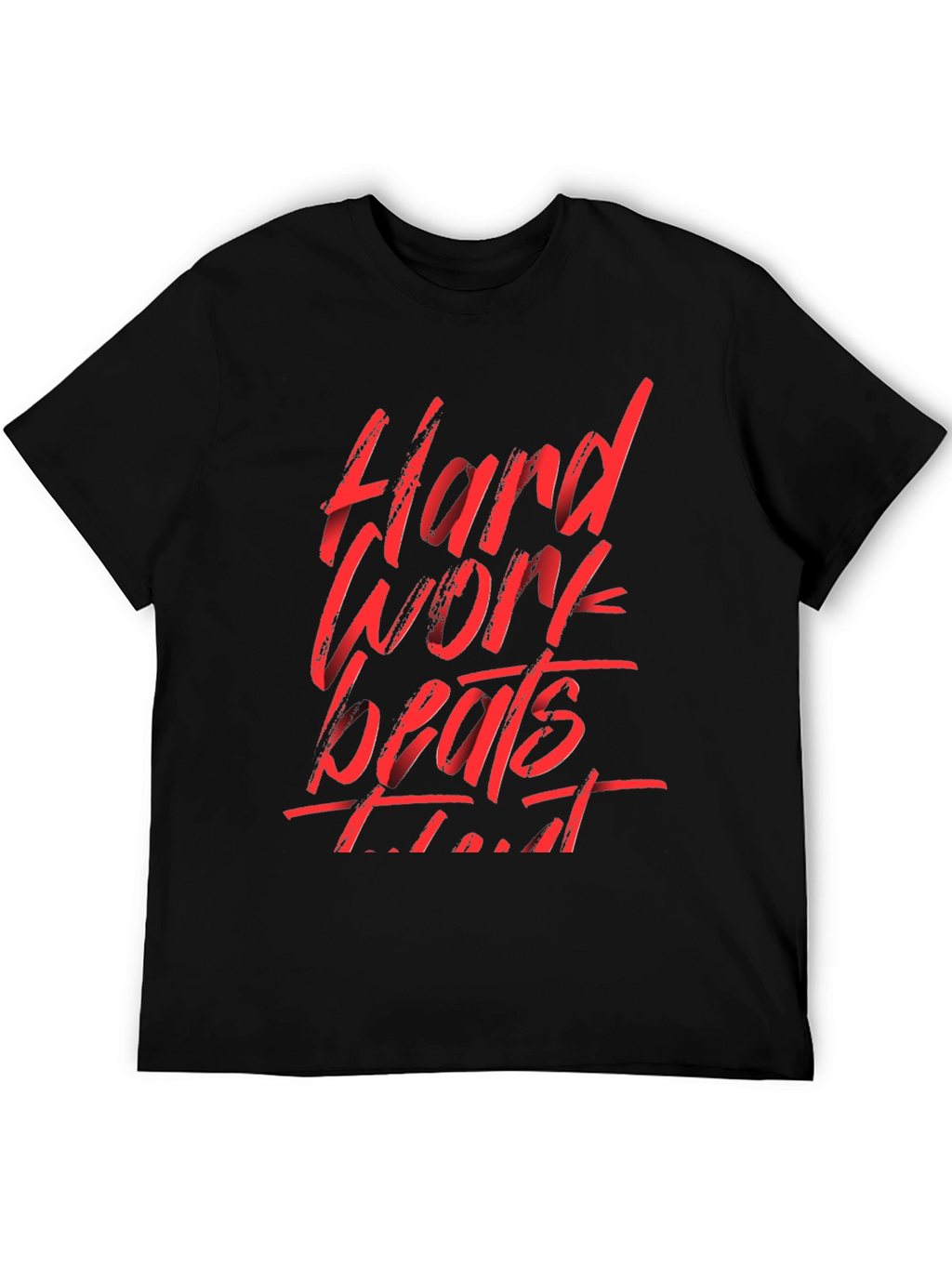 Hard Work Beats Talent Black Graphic Tee