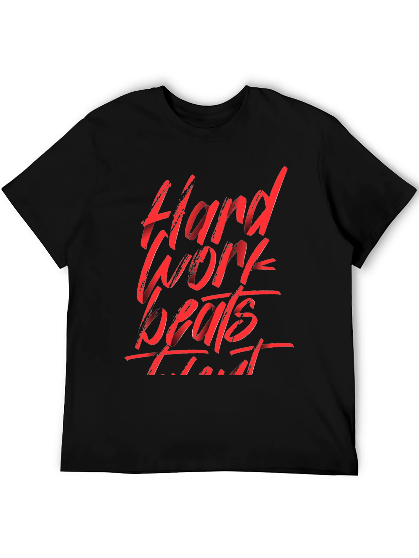 Hard Work Beats Talent Black Graphic Tee