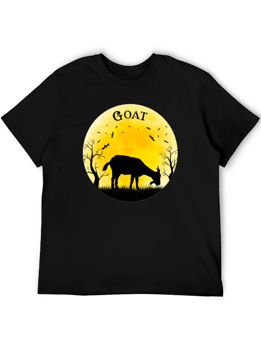 Goat Silhouette T-Shirt - Moonlit Design