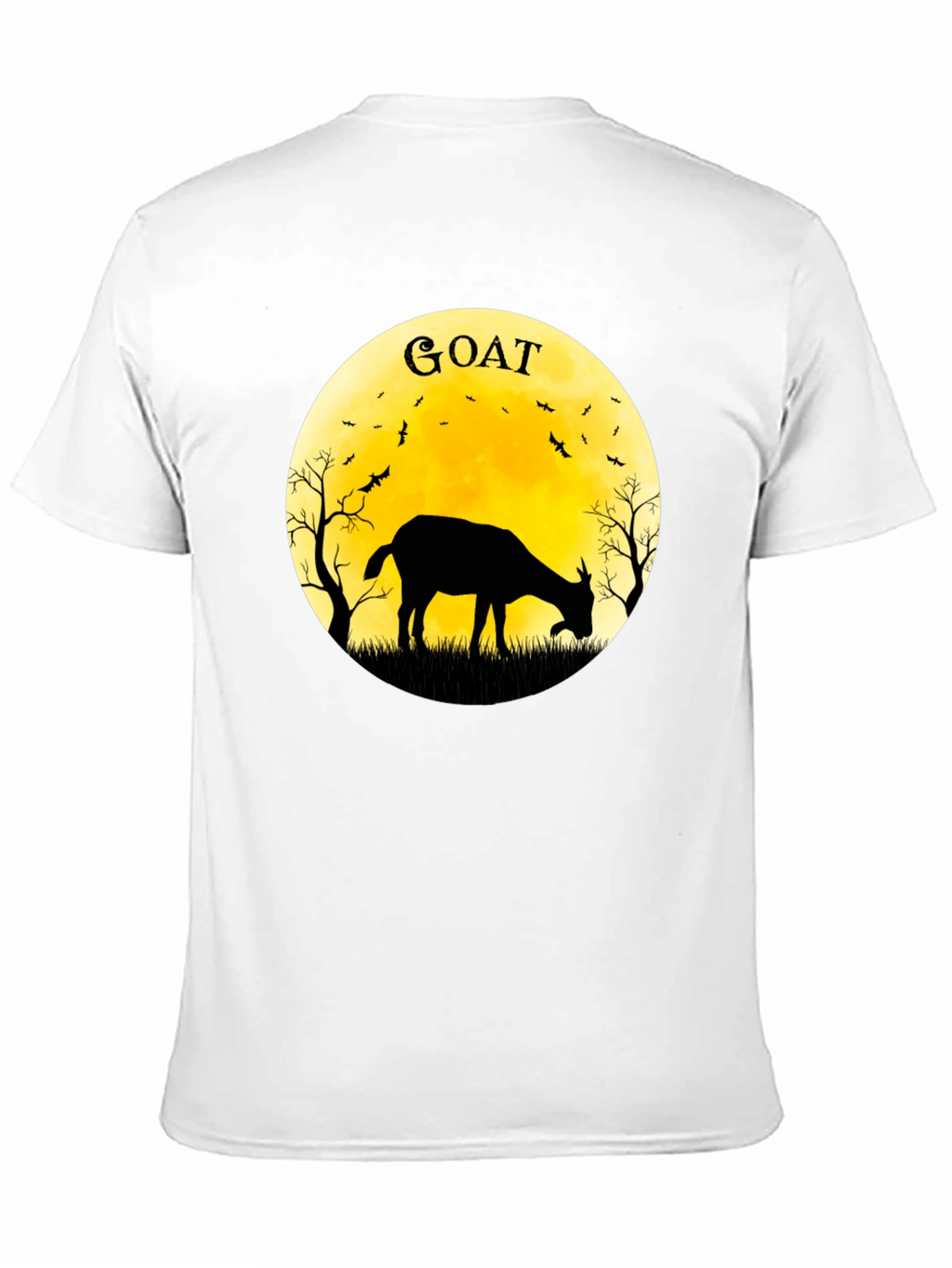 Goat Silhouette T-Shirt - Moonlit Design