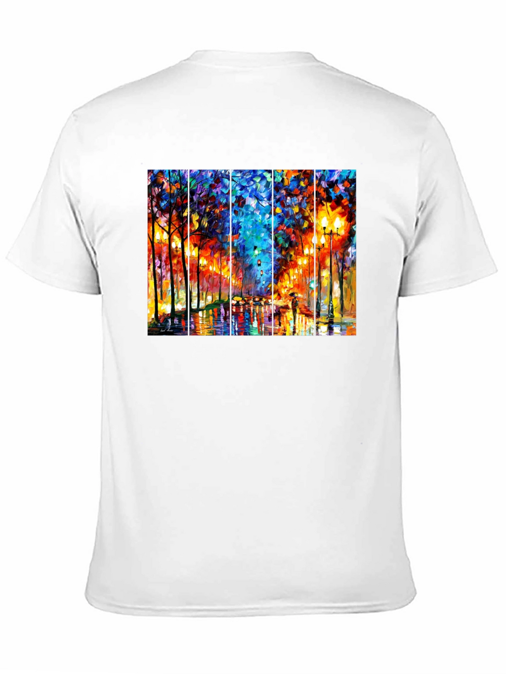 Abstract Art T-Shirt: Rainy City Street