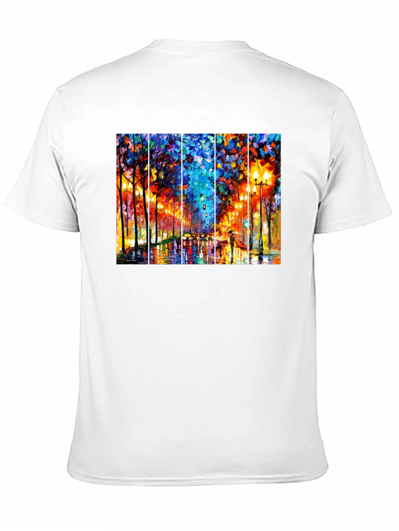 Abstract Art T-Shirt: Rainy City Street
