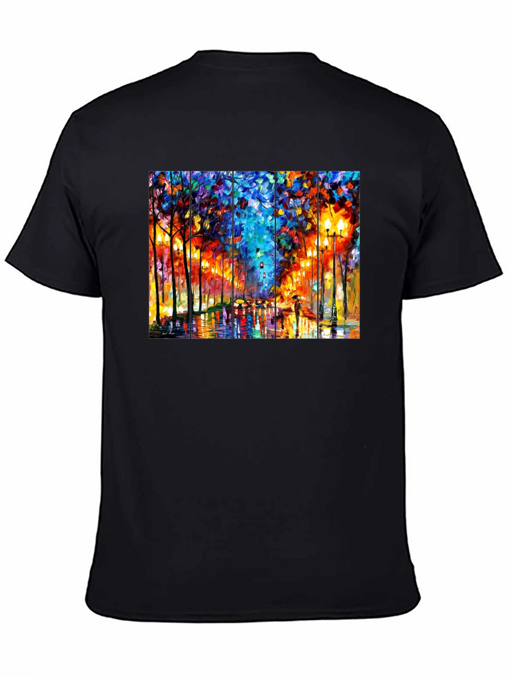 Abstract Art T-Shirt: Rainy City Street