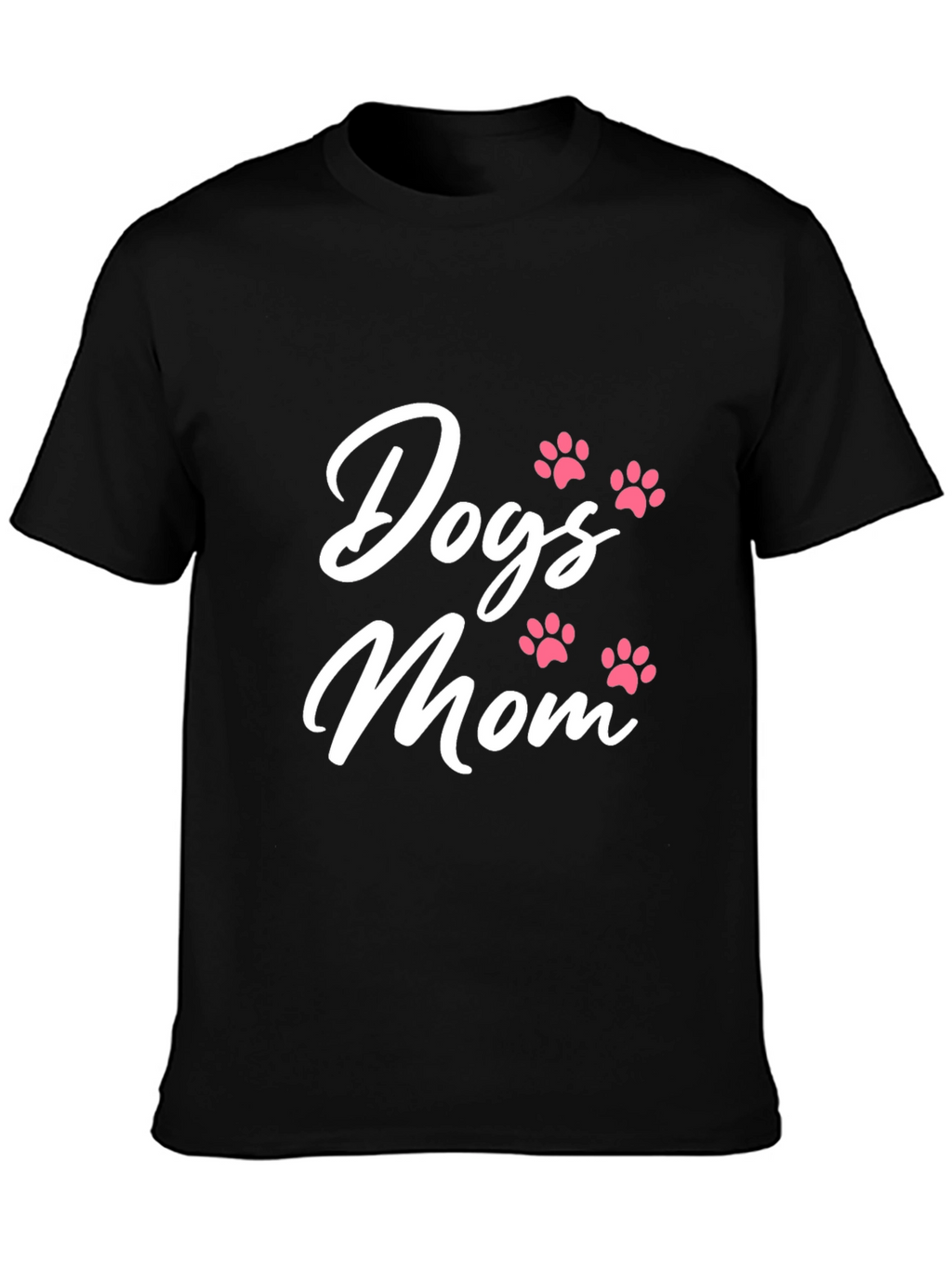 Dogs Mom T-Shirt - Cute Paw Print Design