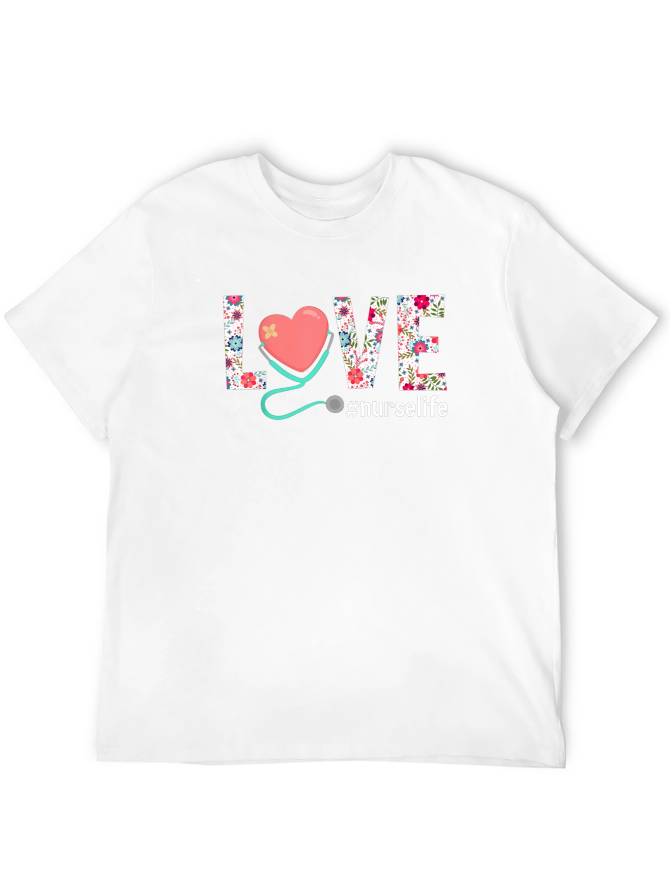 Floral LOVE Nurse Life T-Shirt