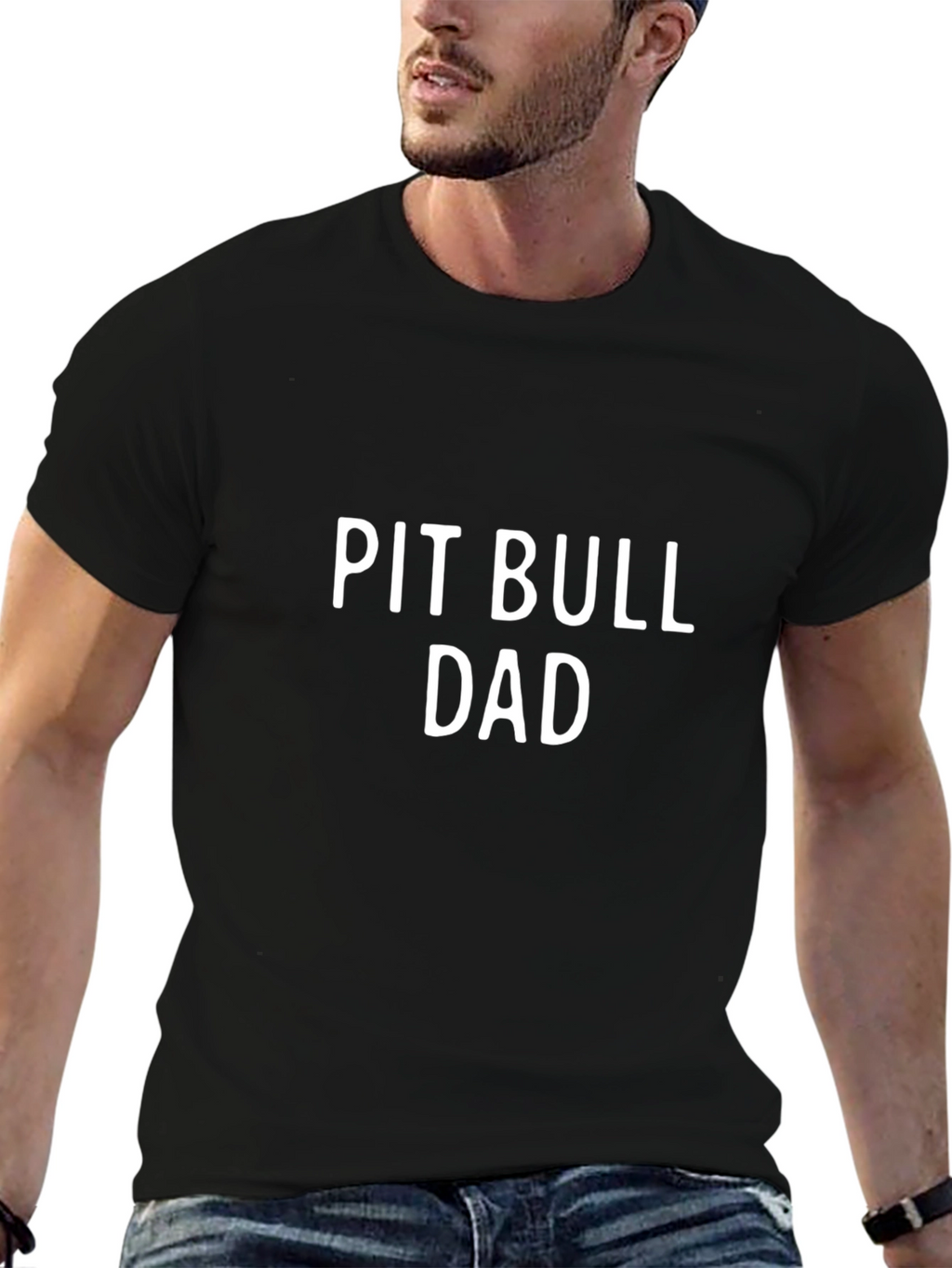 Pit Bull Dad T-Shirt - Black Classic Fit