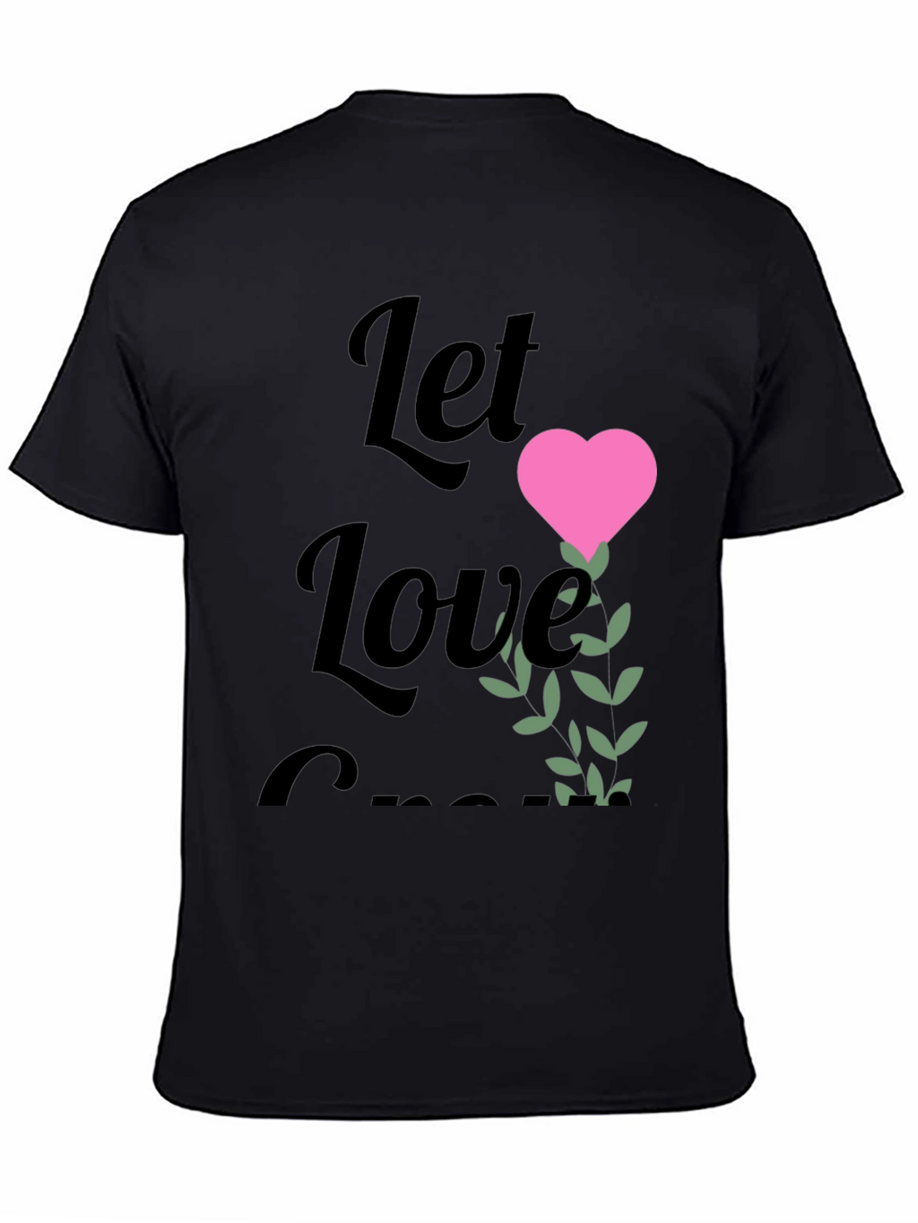 Let Love Grow Graphic Tee - Black