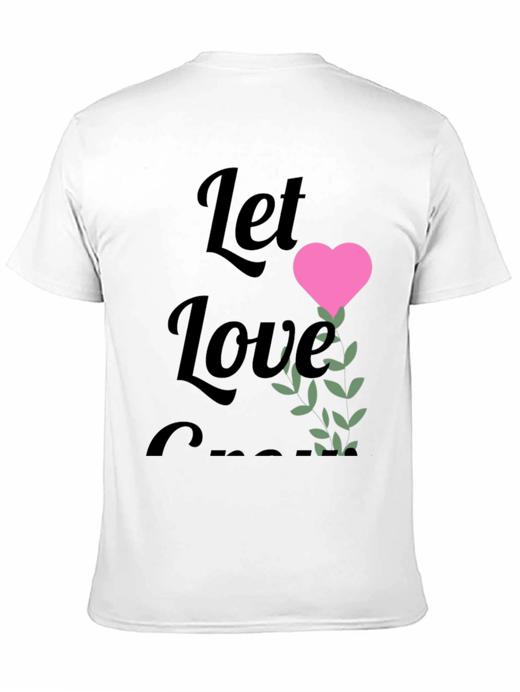 Let Love Grow Graphic Tee - Black