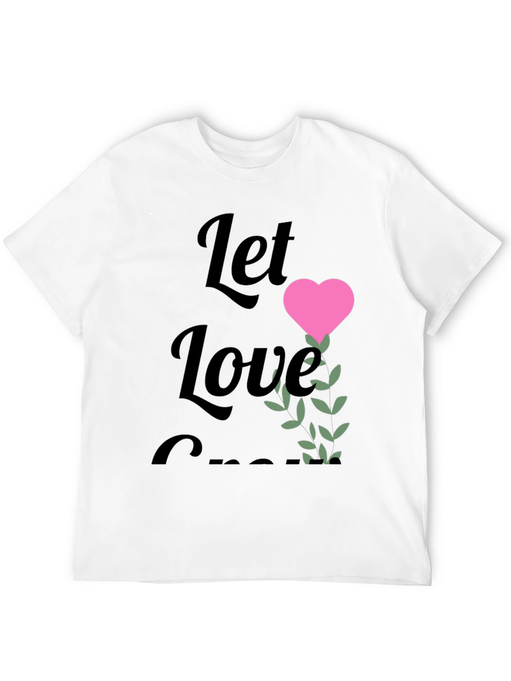 Let Love Grow Graphic Tee - Black