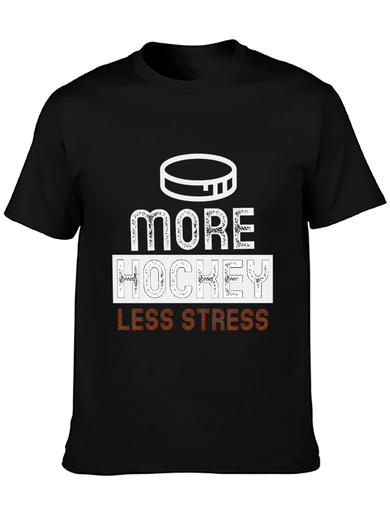 More Hockey Less Stress Graphic Tee