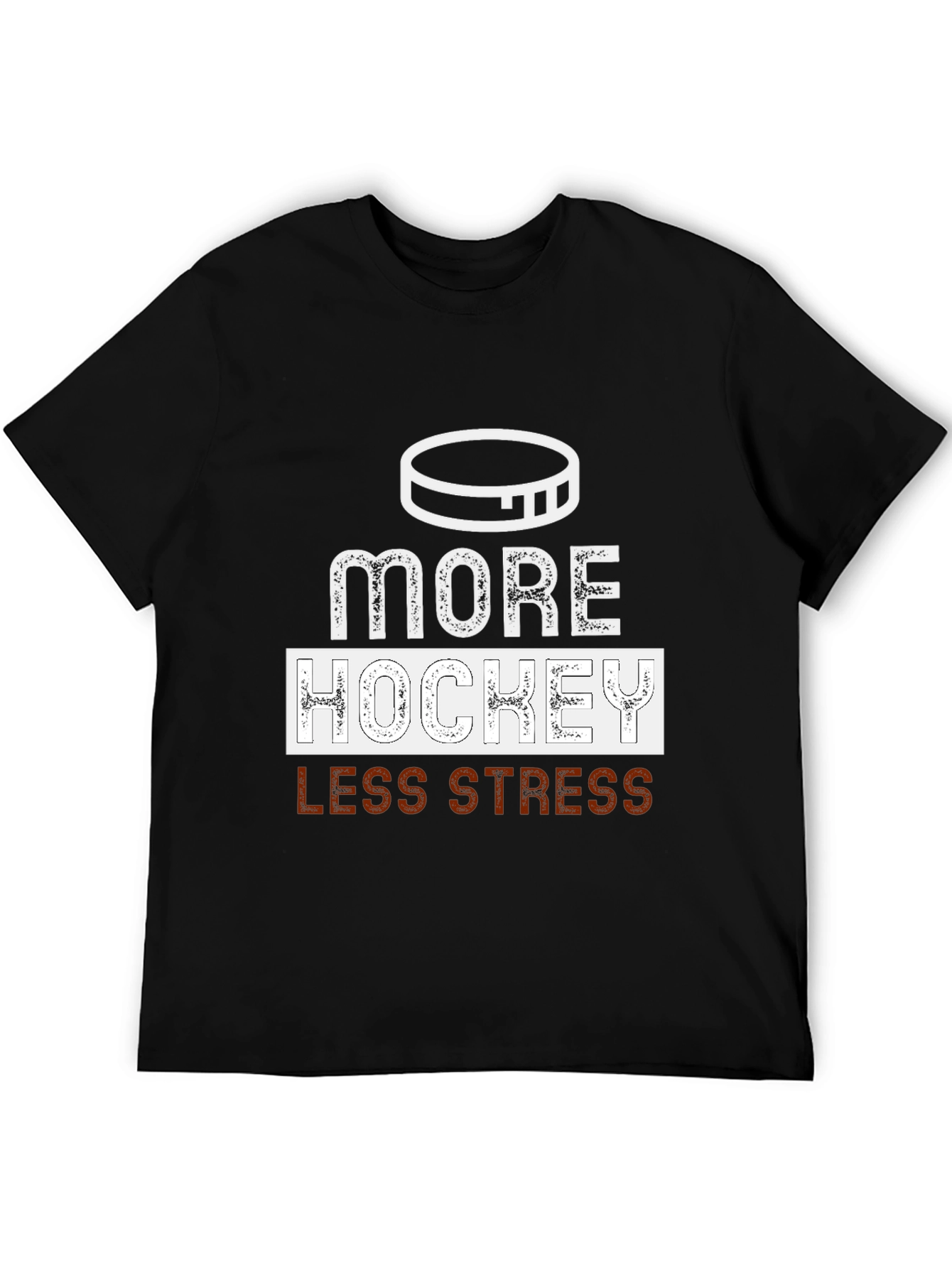 More Hockey Less Stress Graphic Tee