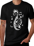 Musical Cat T-Shirt - Treble Clef Cat Tee