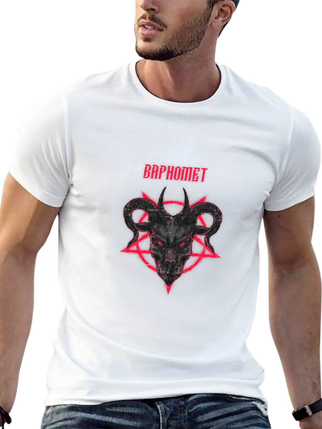 Baphomet Goat Tee - Satanic Graphic T-Shirt - Black