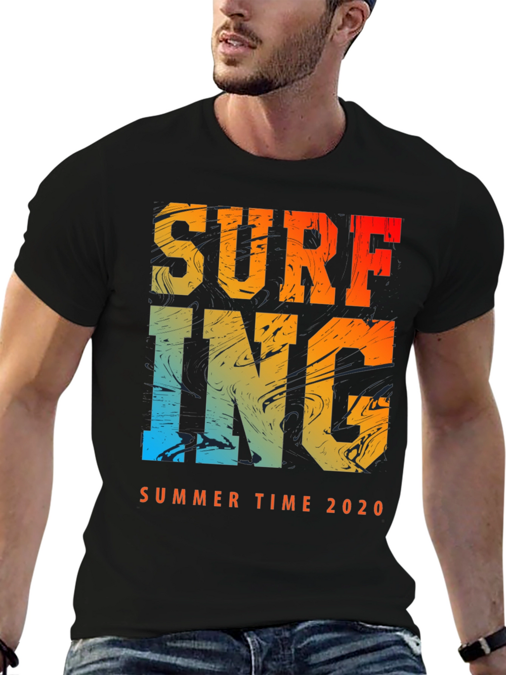 Surfing Summer Time 2020 Mens Graphic Tee