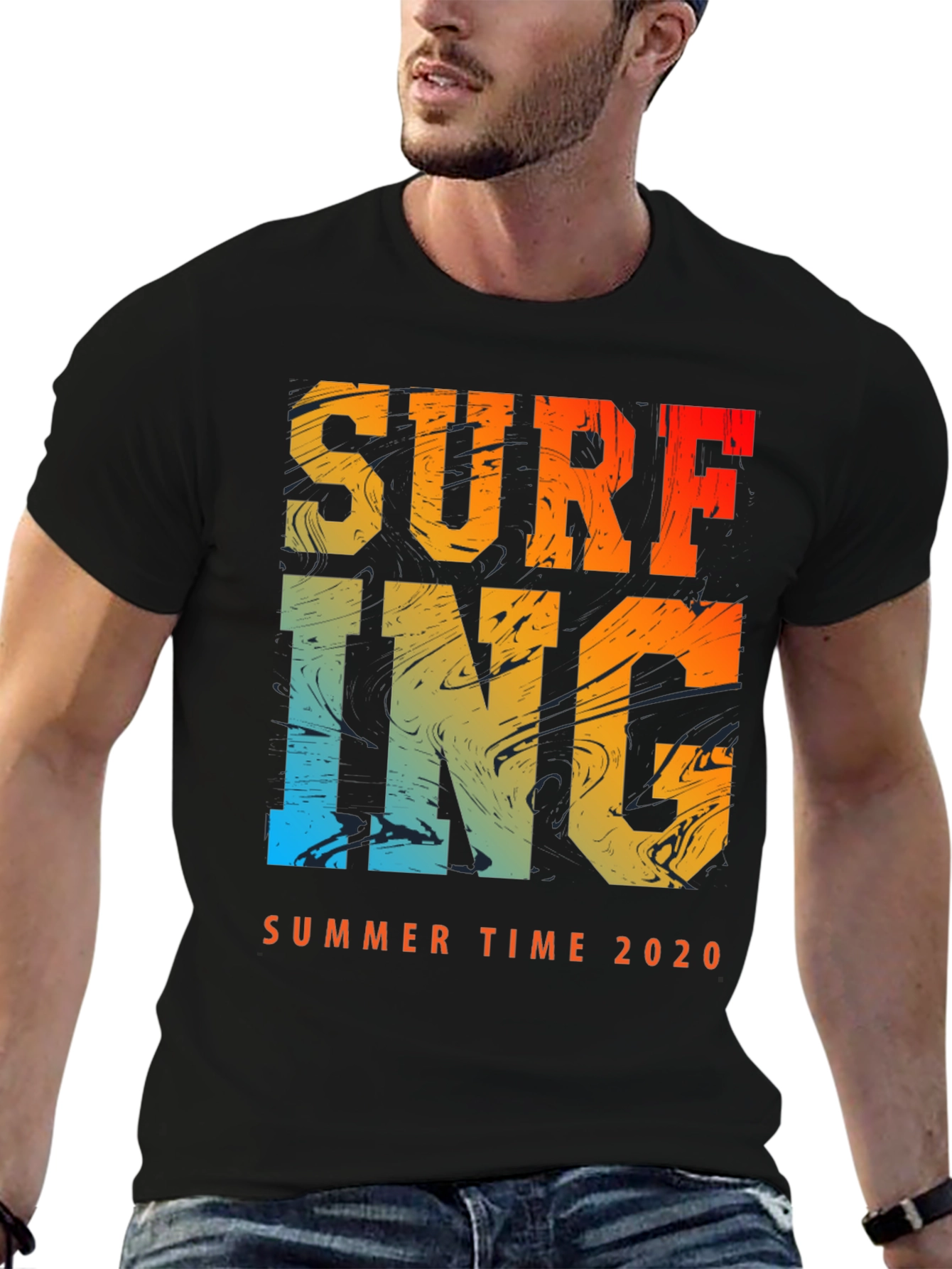 Surfing Summer Time 2020 Mens Graphic Tee