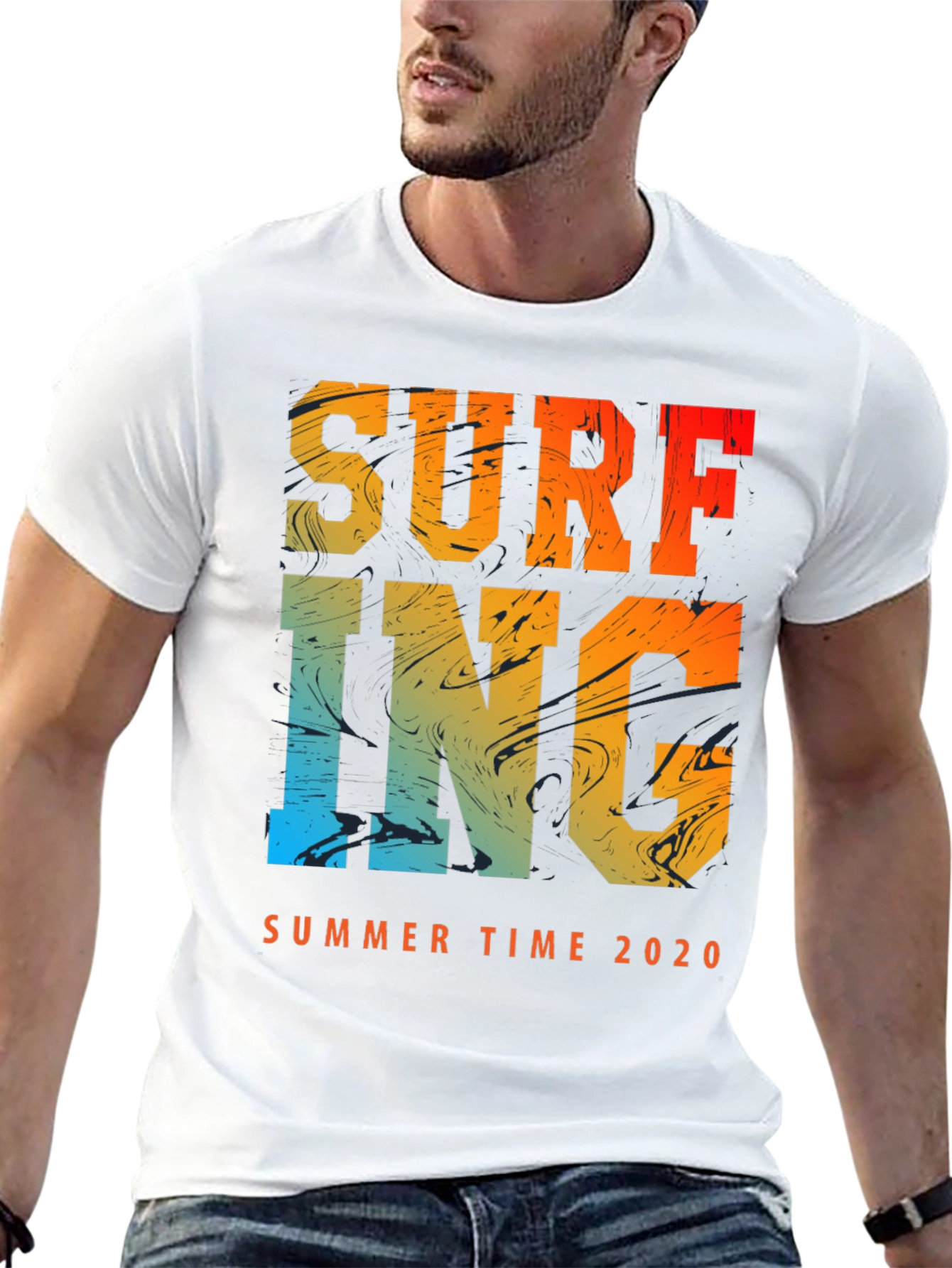 Surfing Summer Time 2020 Mens Graphic Tee